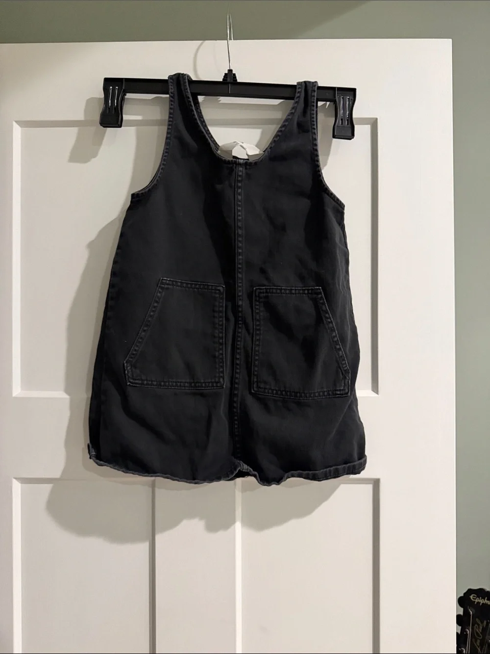 H&M Black Denim Overalls Dress for Kids